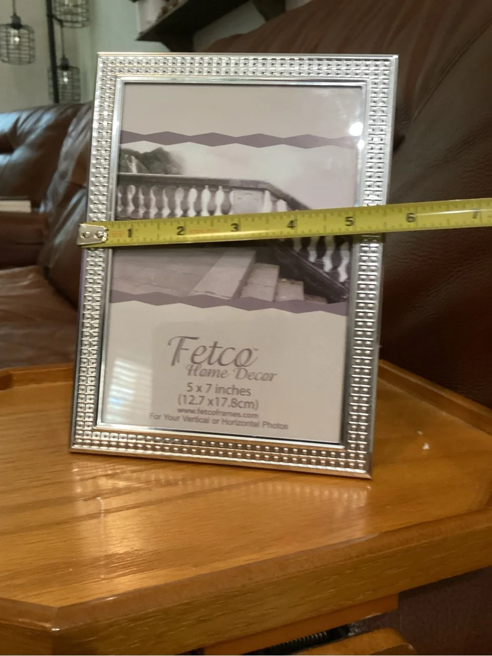 Fetco Home Décor Silver Block 5x7 Photo Frame